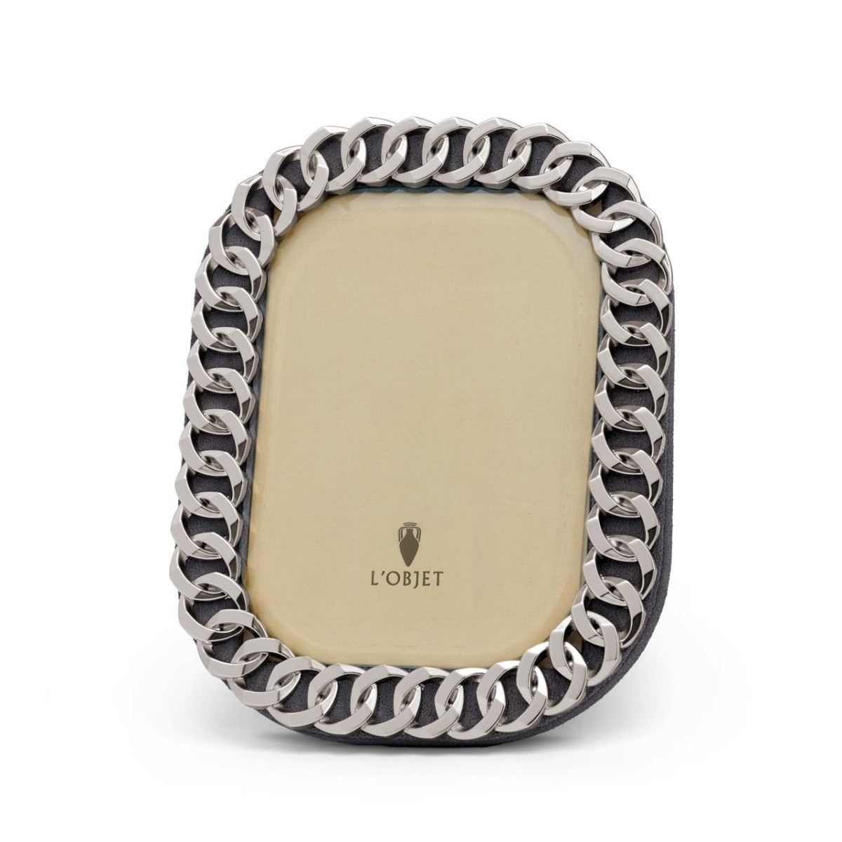 L'objet I Cuban Link Platinum Photo Frame | 5 x 7