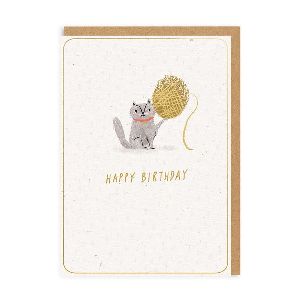 Tiny Cat Happy Birthday Card