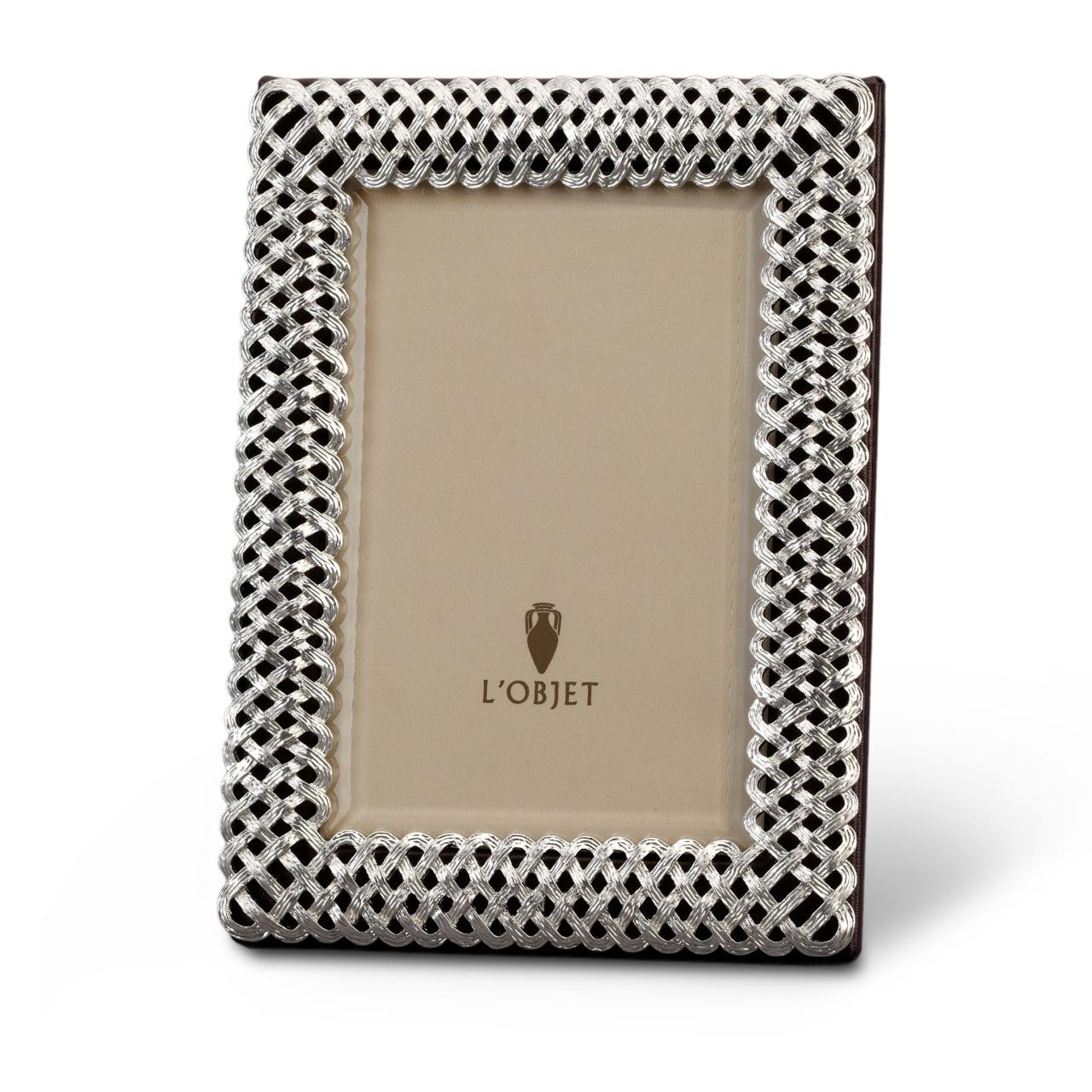 L'Objet I Braid Frame Large Platinum