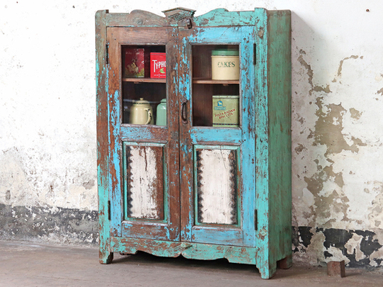 Large Blue Vintage Cabinet Blue