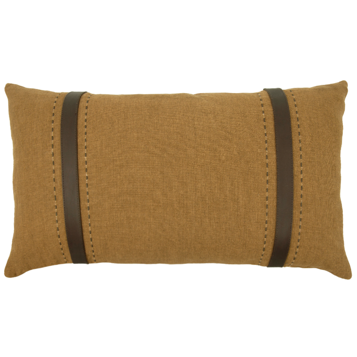 de Le Cuona | Bracken Cushion With Leather Straps Clay