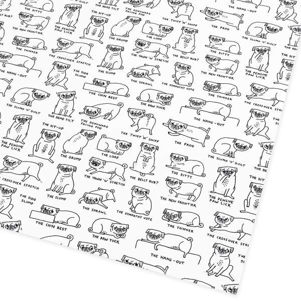 Pug Positions Giftwrap