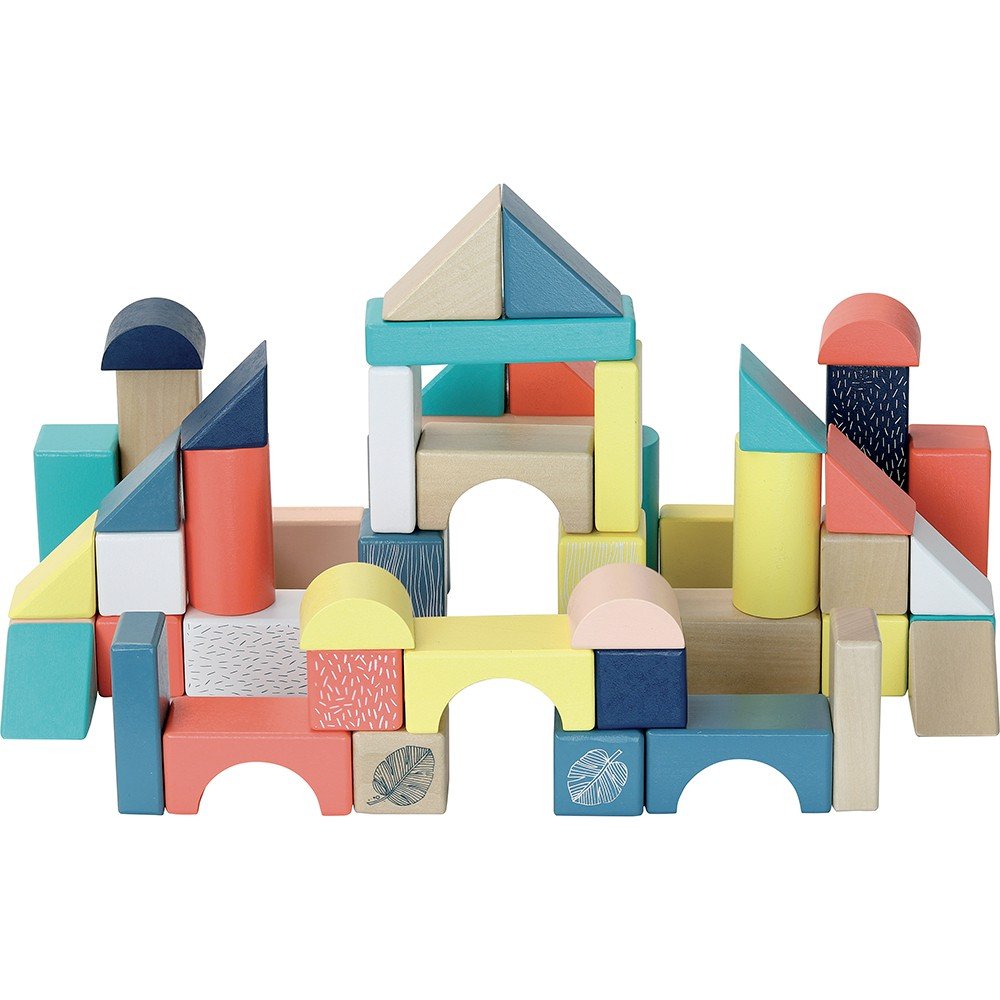 Vilac - 54 pieces wooden blocks in barrel (2121)