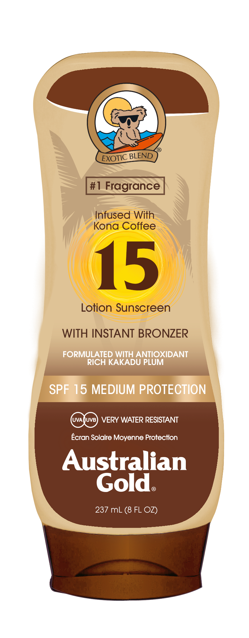 Australian Gold - Sunscreen Lotion with Bronzer SPF 15 237 ml