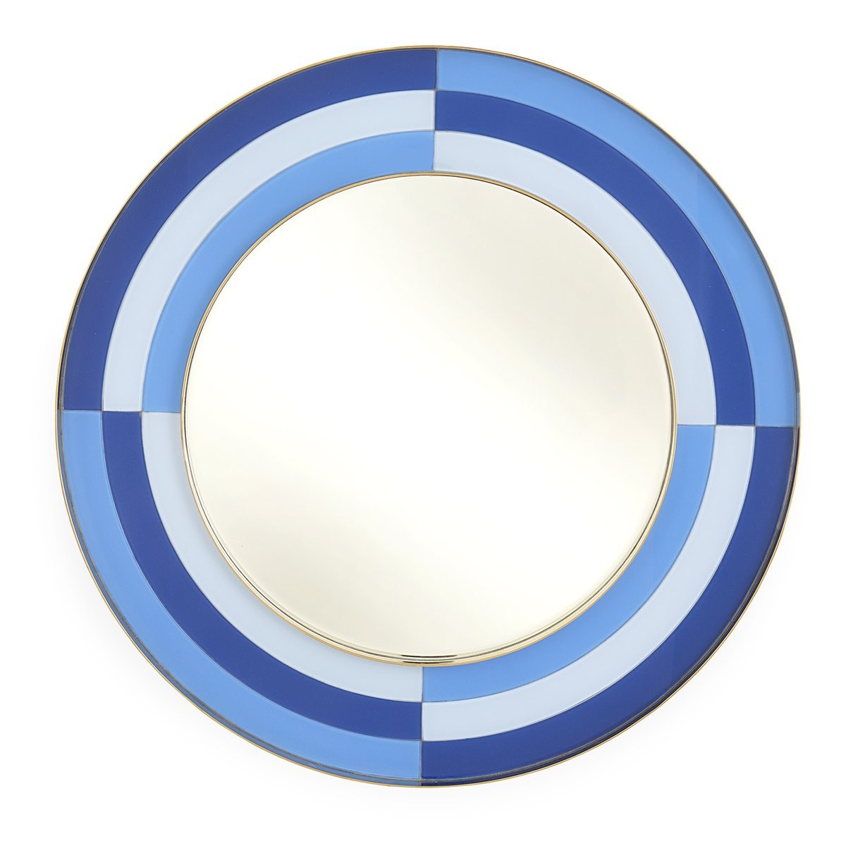 Jonathan Adler I Harlequin Round Mirror I Multi Blue
