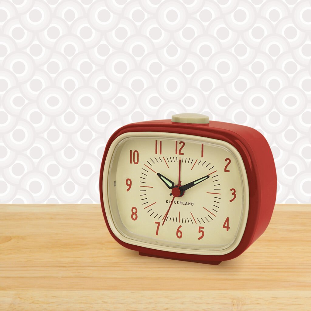 Retro Alarm Clock + Red (AC08-R-EU)