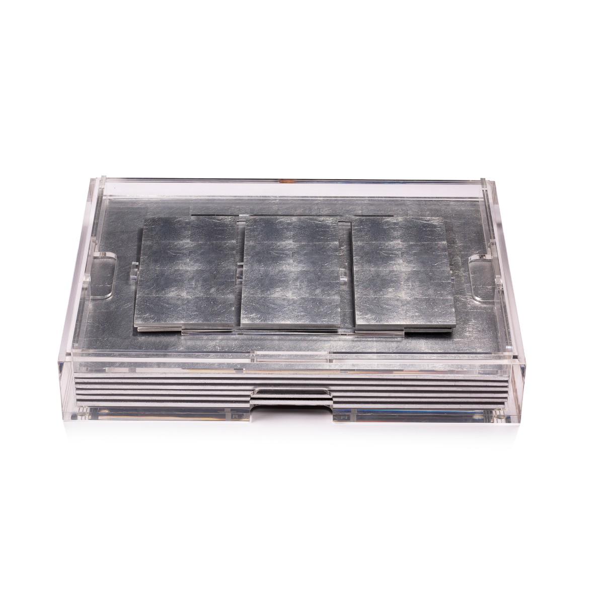 Posh Trading I Clear Grand Matbox I Silver Leaf Matte Silver