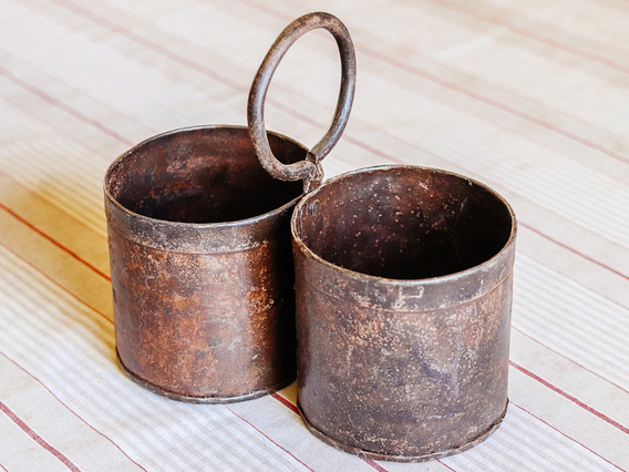 Metal Plant Pot - Double