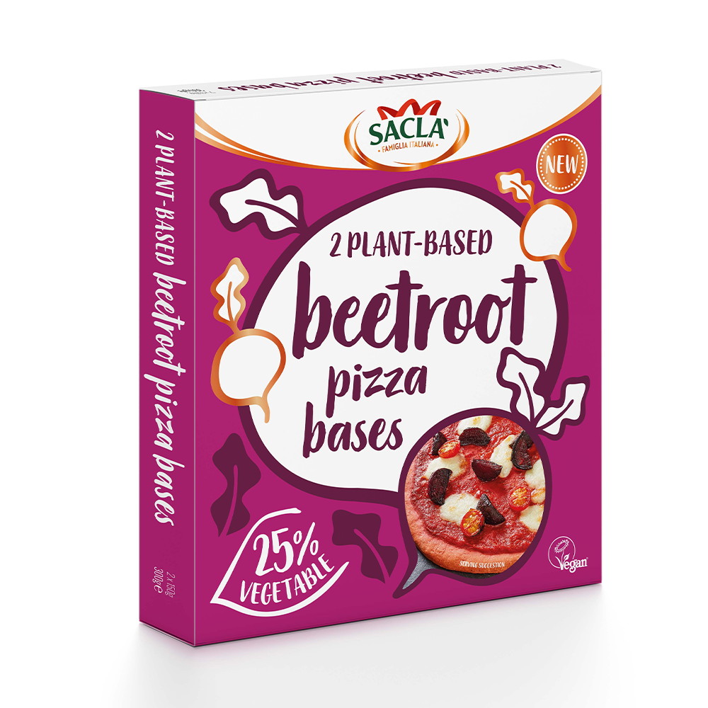 Sacla' Plant-Based Beetroot Pizza Bases 2 x 150g