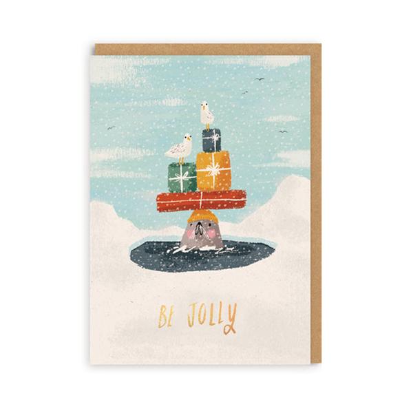 Be Jolly Christmas Card Set A7 - Set of 6