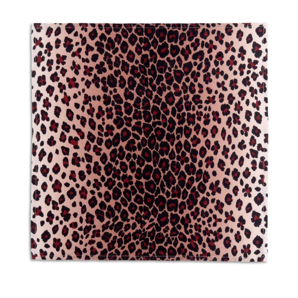 L'Objet I Linen Sateen Napkins (set of 4) Leopard - pInk