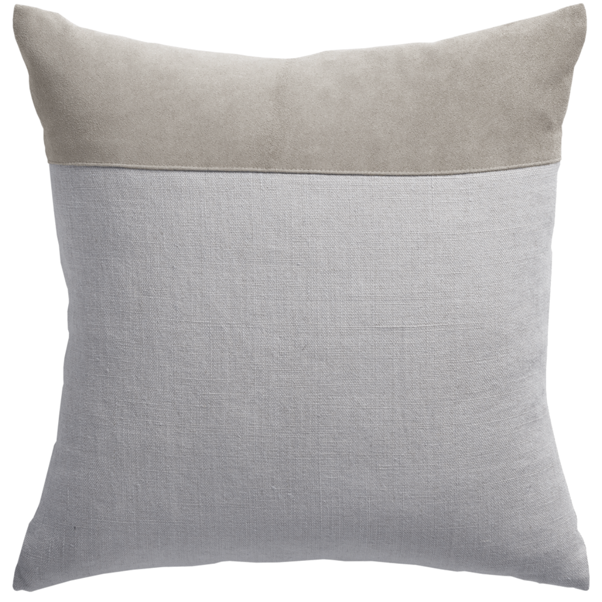 de Le Cuona | Bracken Cushion With Suede Panel Mushroom