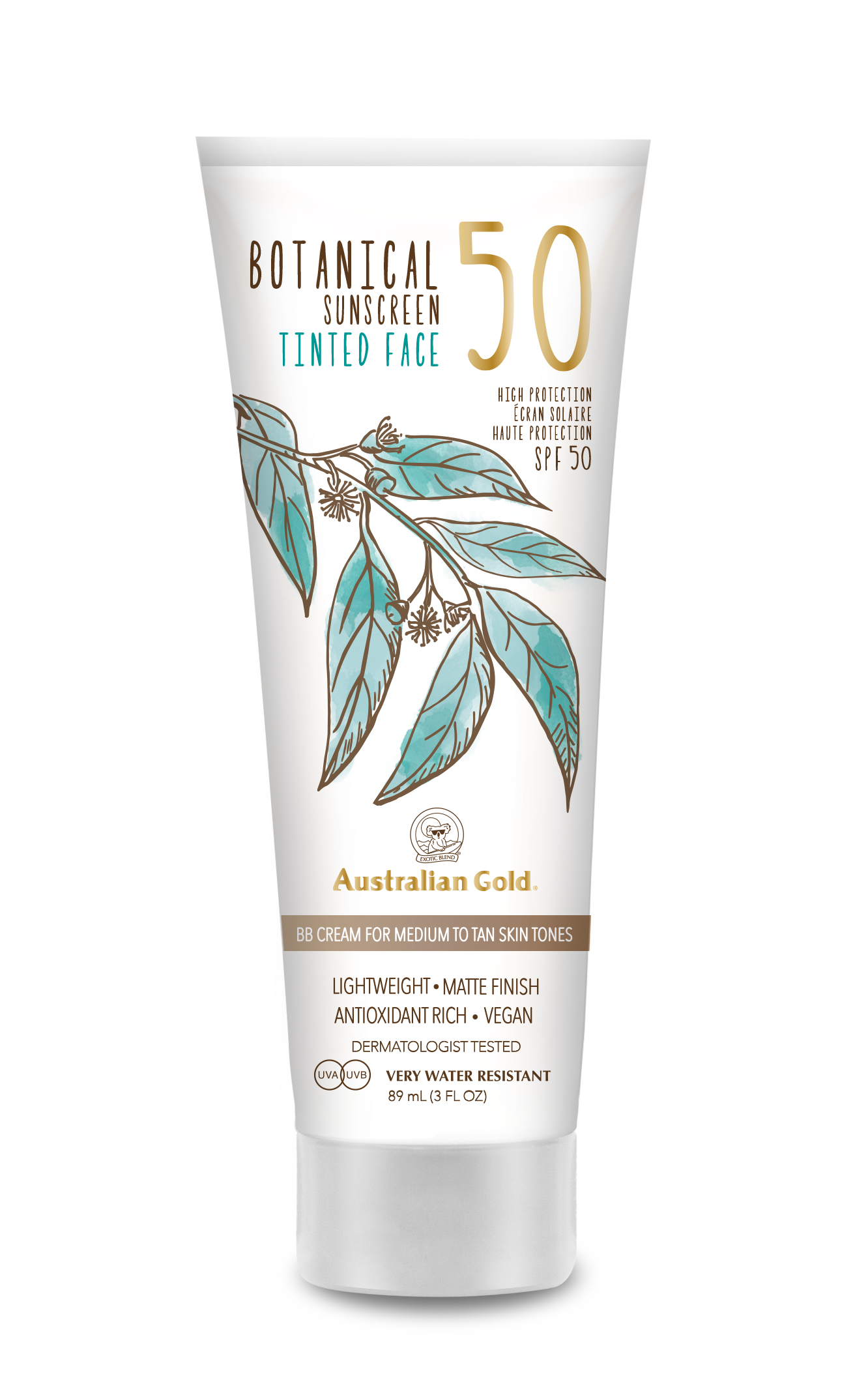 Australian Gold - Botanical Tinted Face Cream SPF 50 88 ml - Medium/Tan