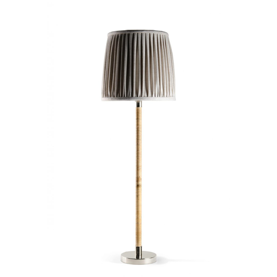 Porta Romana I Large Holden Table Lamp Light Cane With Nickel