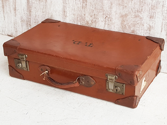 Old Leather Suitcase Brown