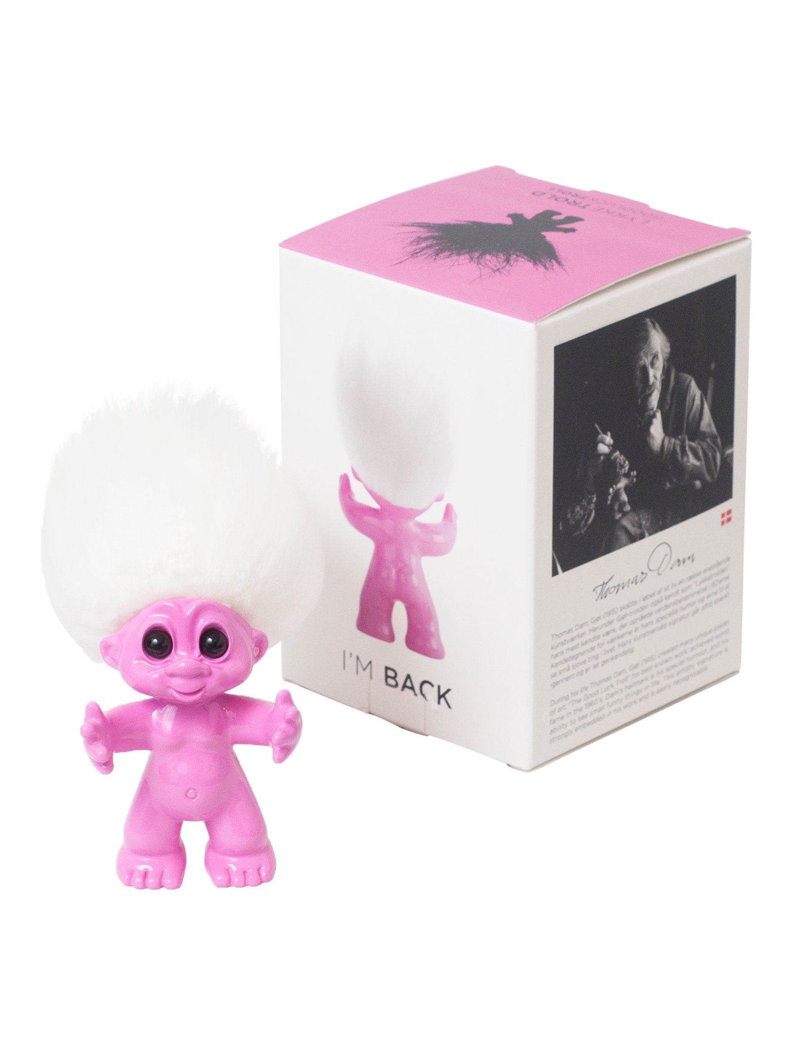 Good Luck Troll - Gjøl Trold 9 cm. - Pink (92863)