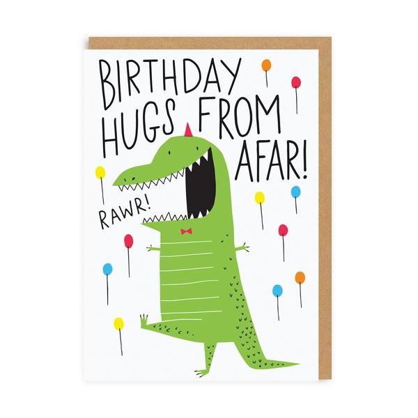 Birthday Hugs From Afar Greeting Card