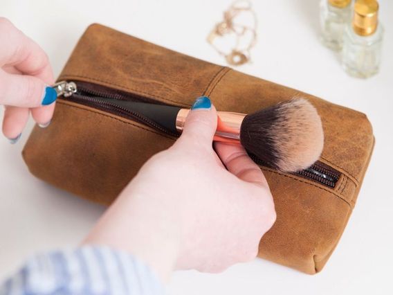 Leather Make Up Case Small