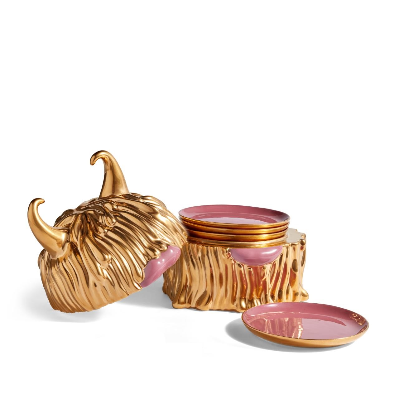 L'Objet I Haas Lynda Box + Plates (Set of 4) - Limited Edition of 500 I Gold