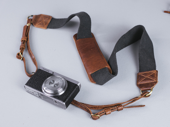 Canvas and Leather Camera Strap