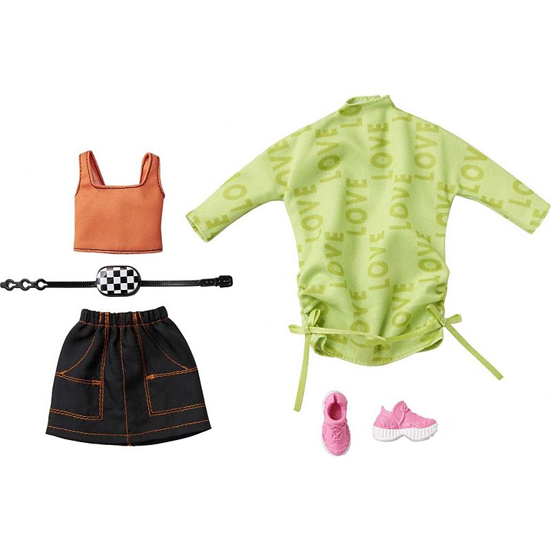 Barbie Fashion Pack - Green Sweatshirt Dress (GRC92)