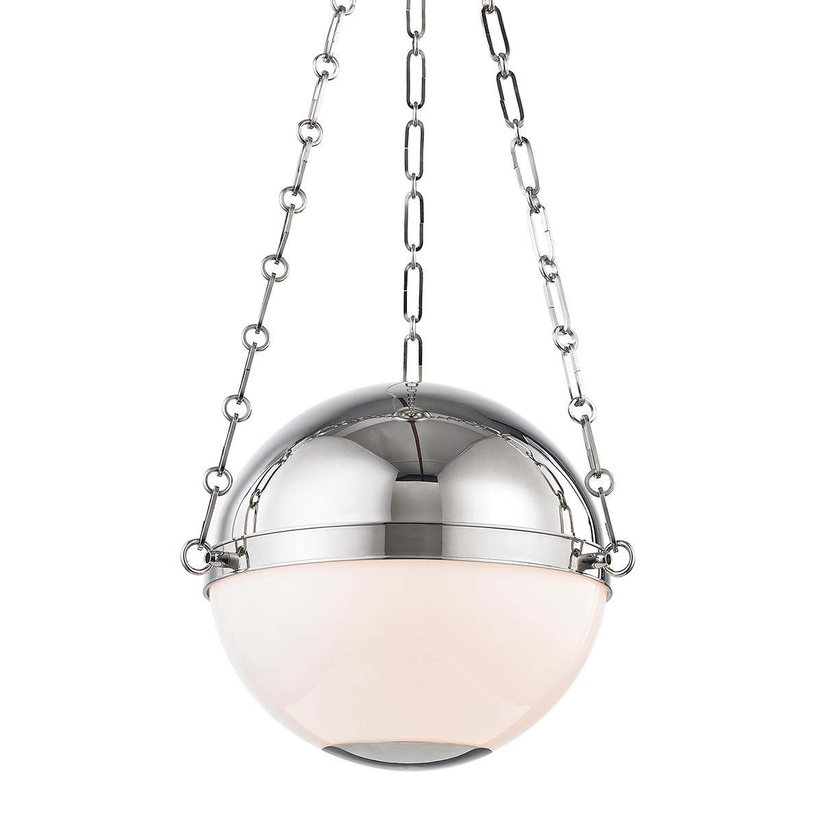 Hudson Valley I Sphere No 2 Pendant I Small I Polished Nickel