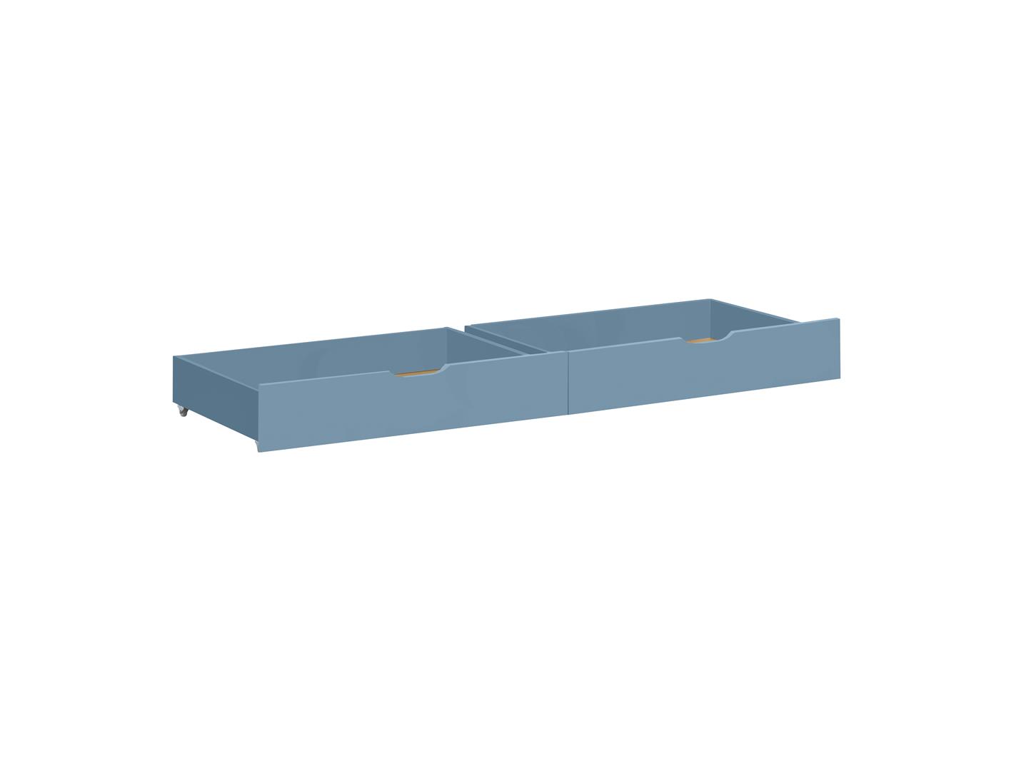 Hoppekids - IDA-MARIE Bed Drawer on Wheel 2 pcs - Dusted Blue