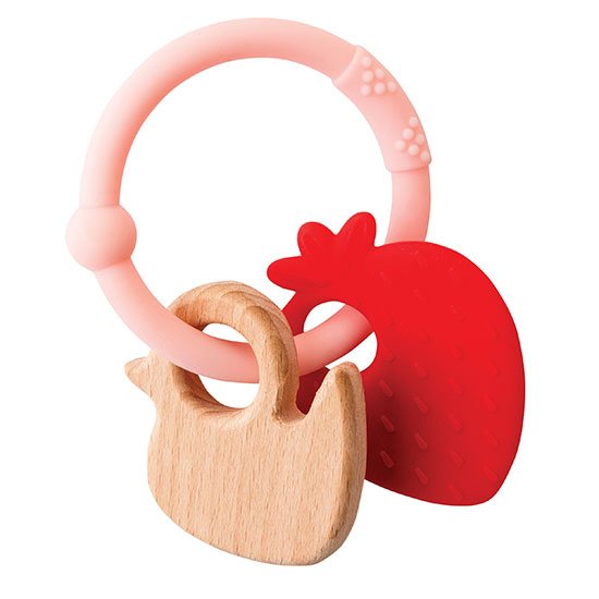 Nattou - Lapidou Teething Toys - Strawberry