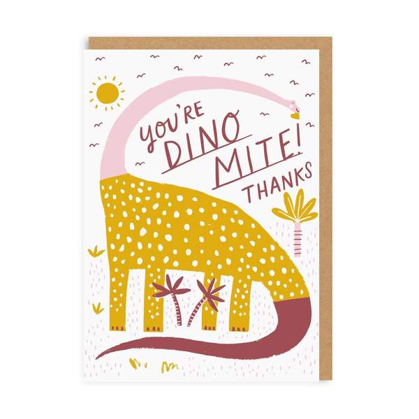 Dino-Mite Thank you Greeting Card