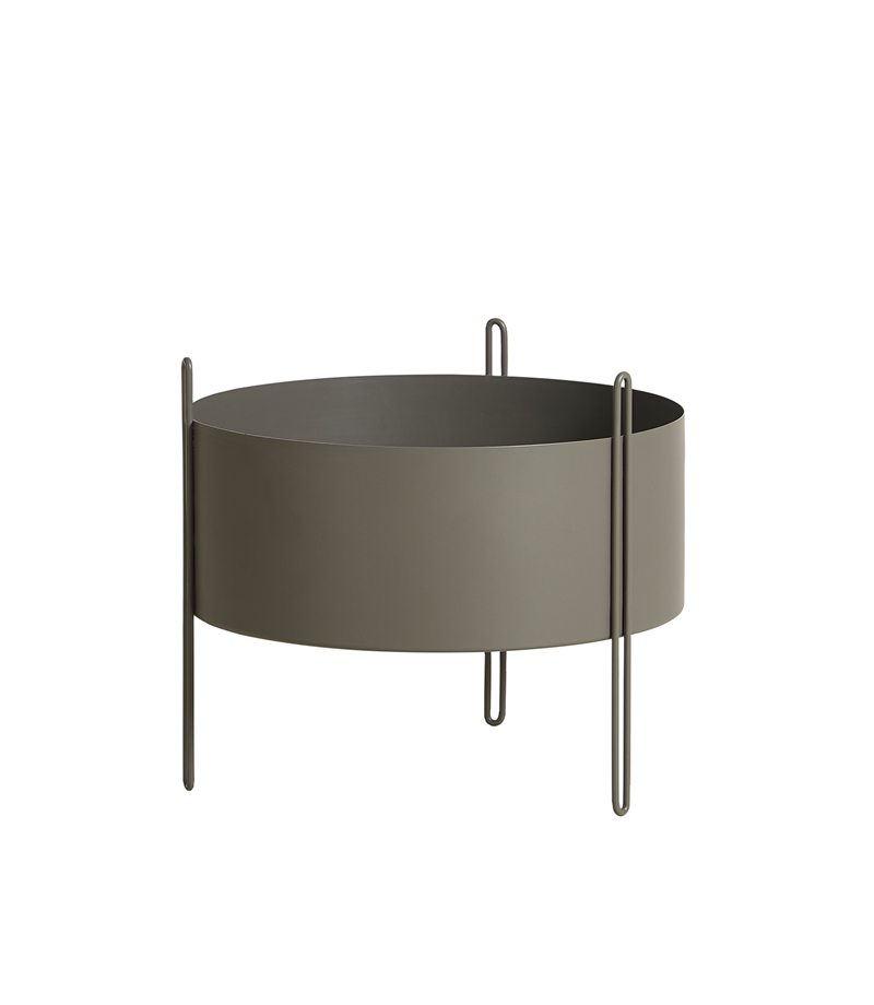 Woud - Pidestall Flowerpot Medium - Taupe (150201)