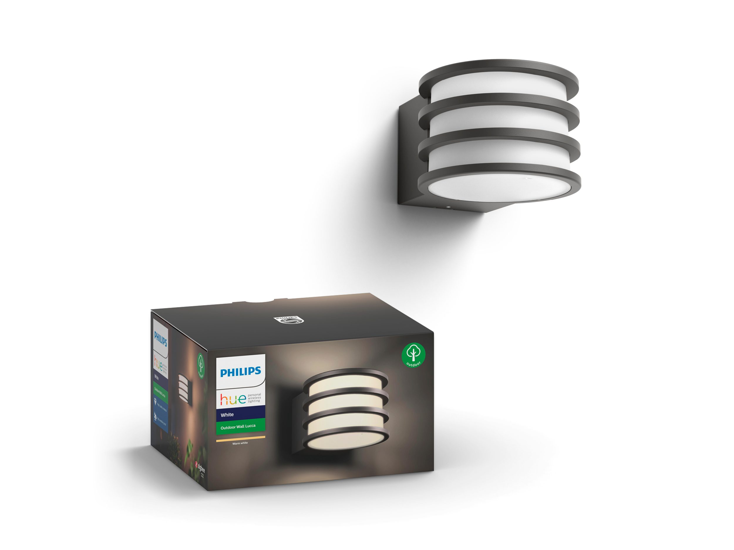 Philips Hue - Lucca Outdoor Wall Light - Warm White