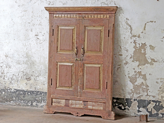 Antique Shuttered Window Frame Brown