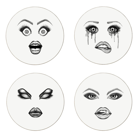Lauren Dickinson Clarke | Set of Four | Moody Muse Coaster