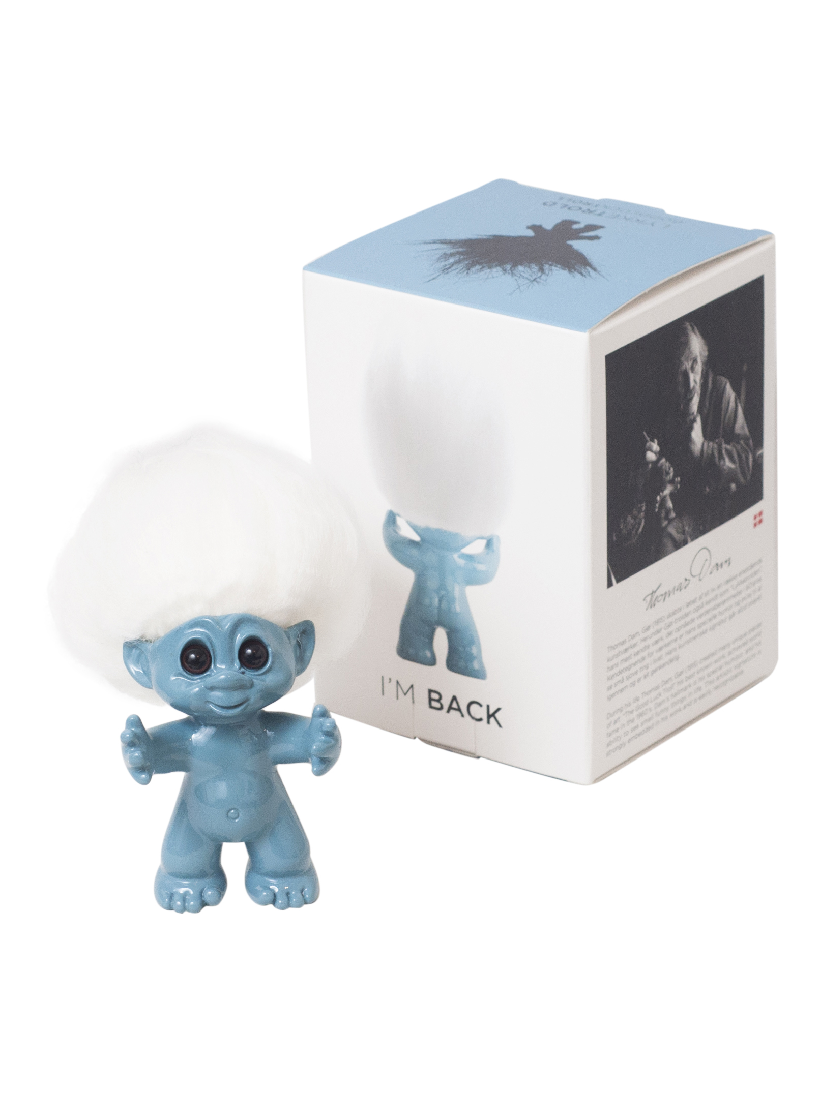Good Luck Troll- Gjøl Trold 9 cm. - Light Blue (92865)
