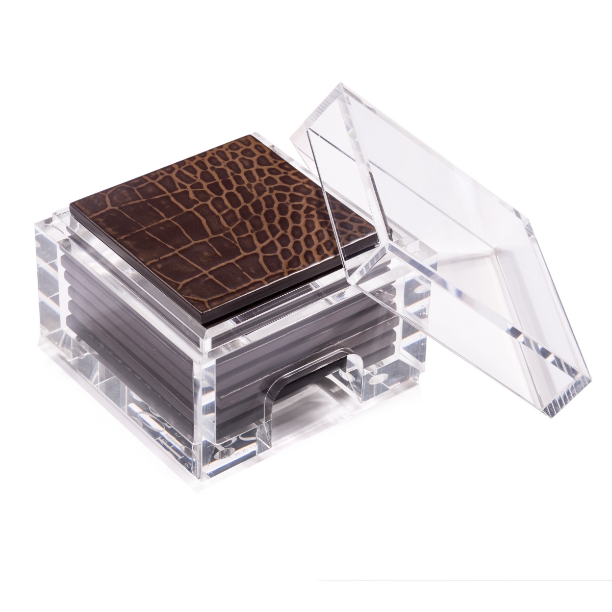 Posh Trading I Coasters I Coastbox Clear I Vintage Croc