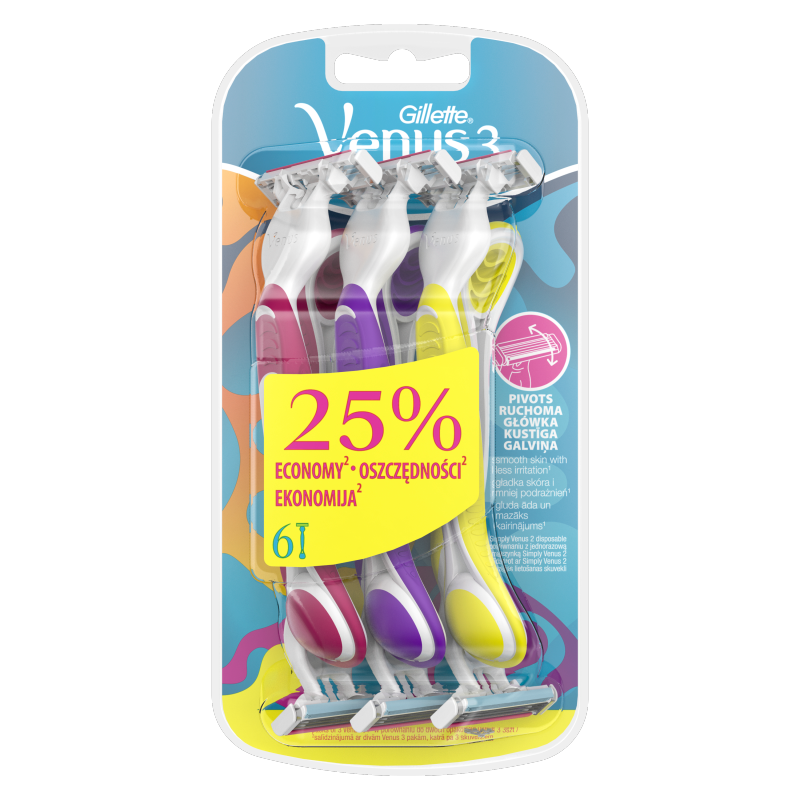 Gillette - Venus 3 Disponsable Razors 6'S