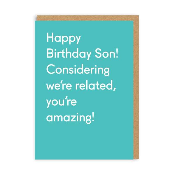 Son Happy Birthday Greeting Card