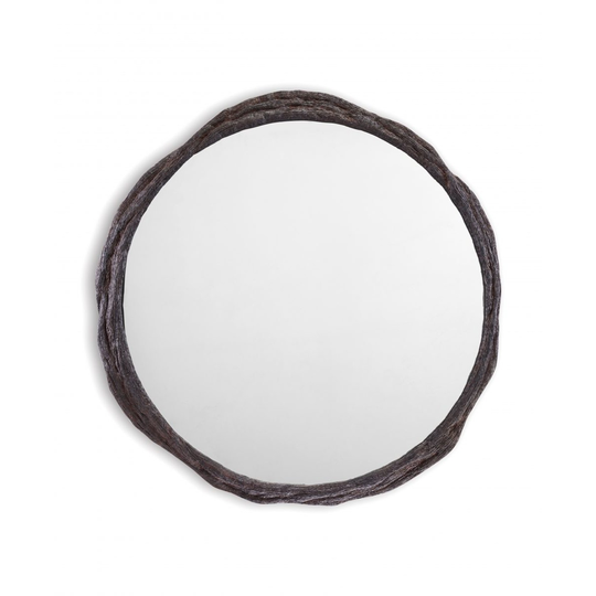 Porta Romana I Bark Mirror I Burnt Wood