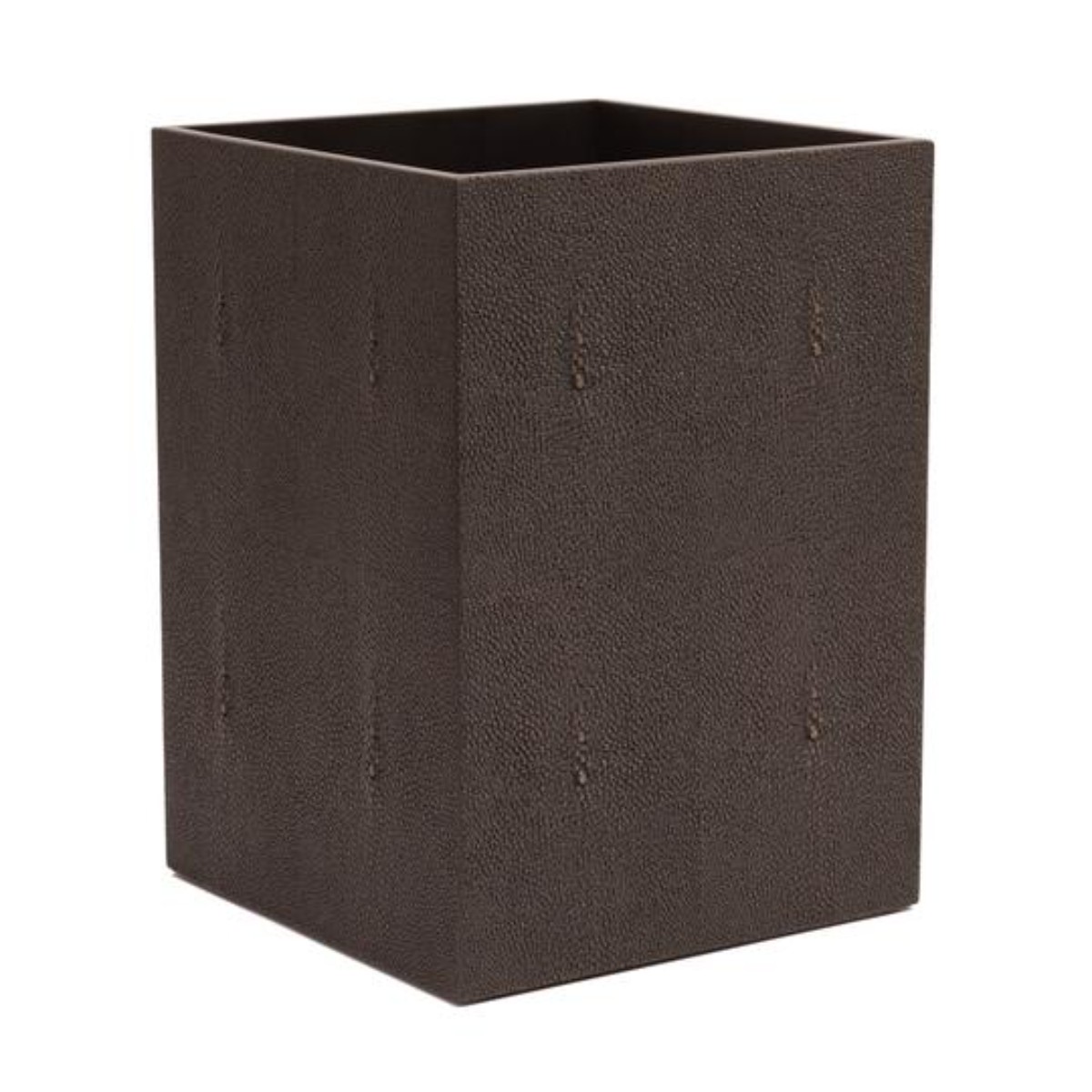 Posh Trading I Chelsea Waste Paper Basket | Chocolate Shagreen