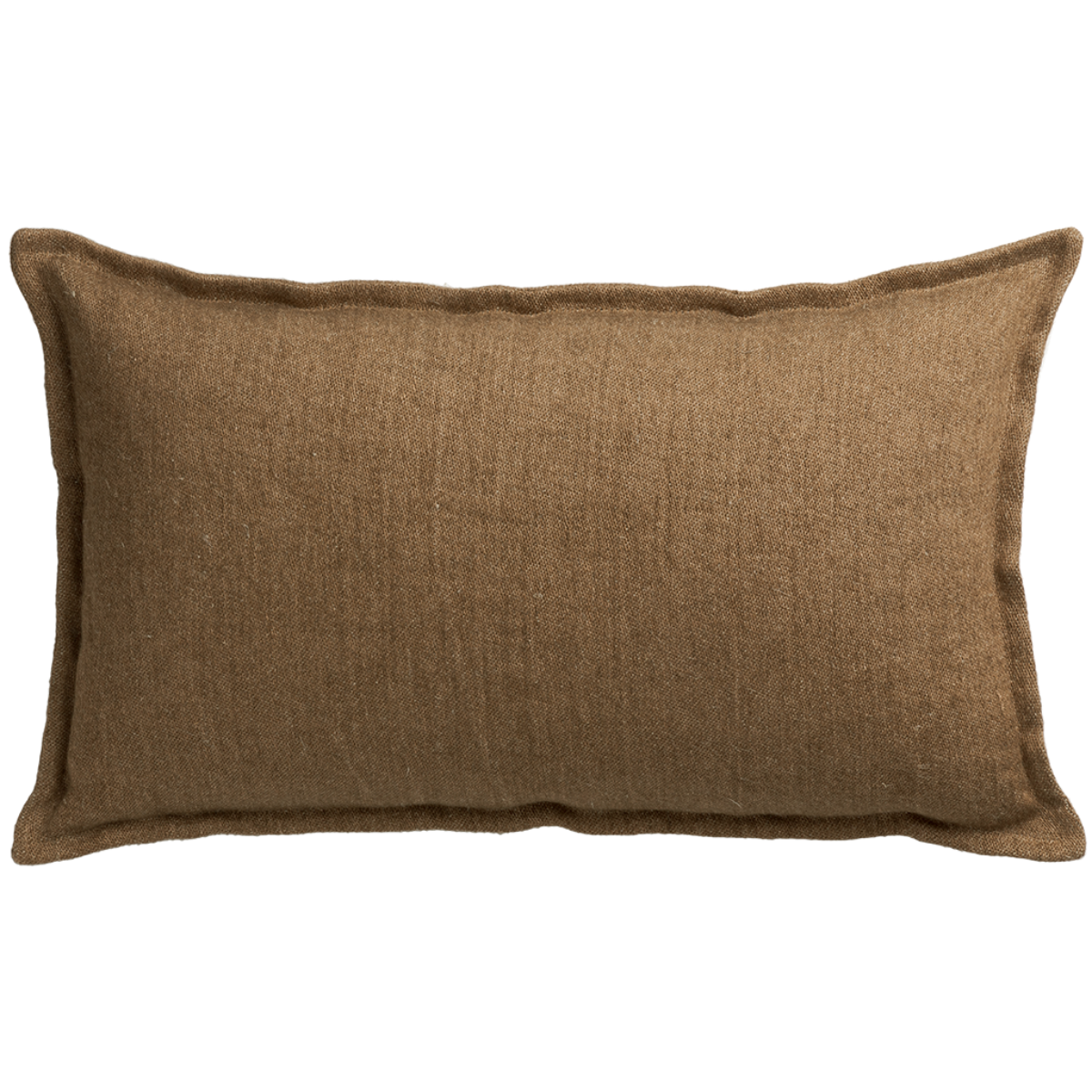 de Le Cuona | Classic Linen Cushion with Self Flange Clay