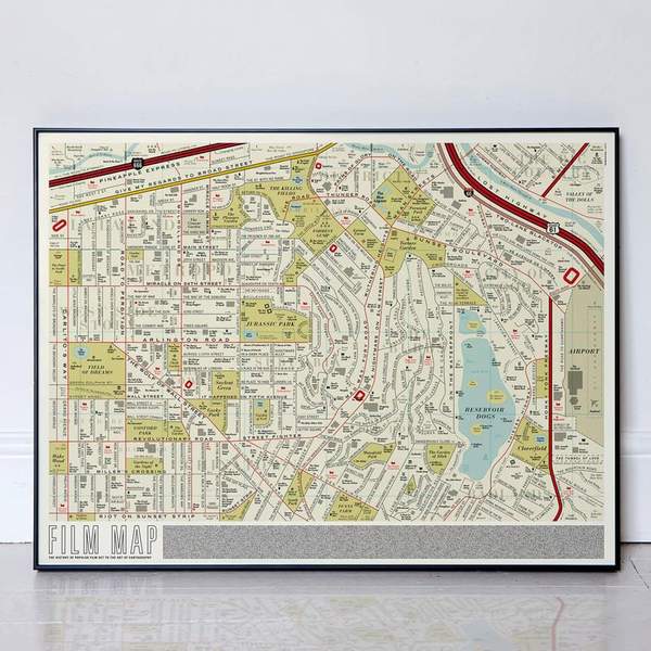 Film Map Art Print