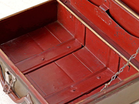 Small Green Metal Suitcase Green