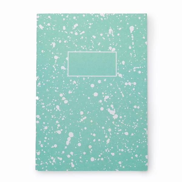 Turquoise Splatter Notebook A5