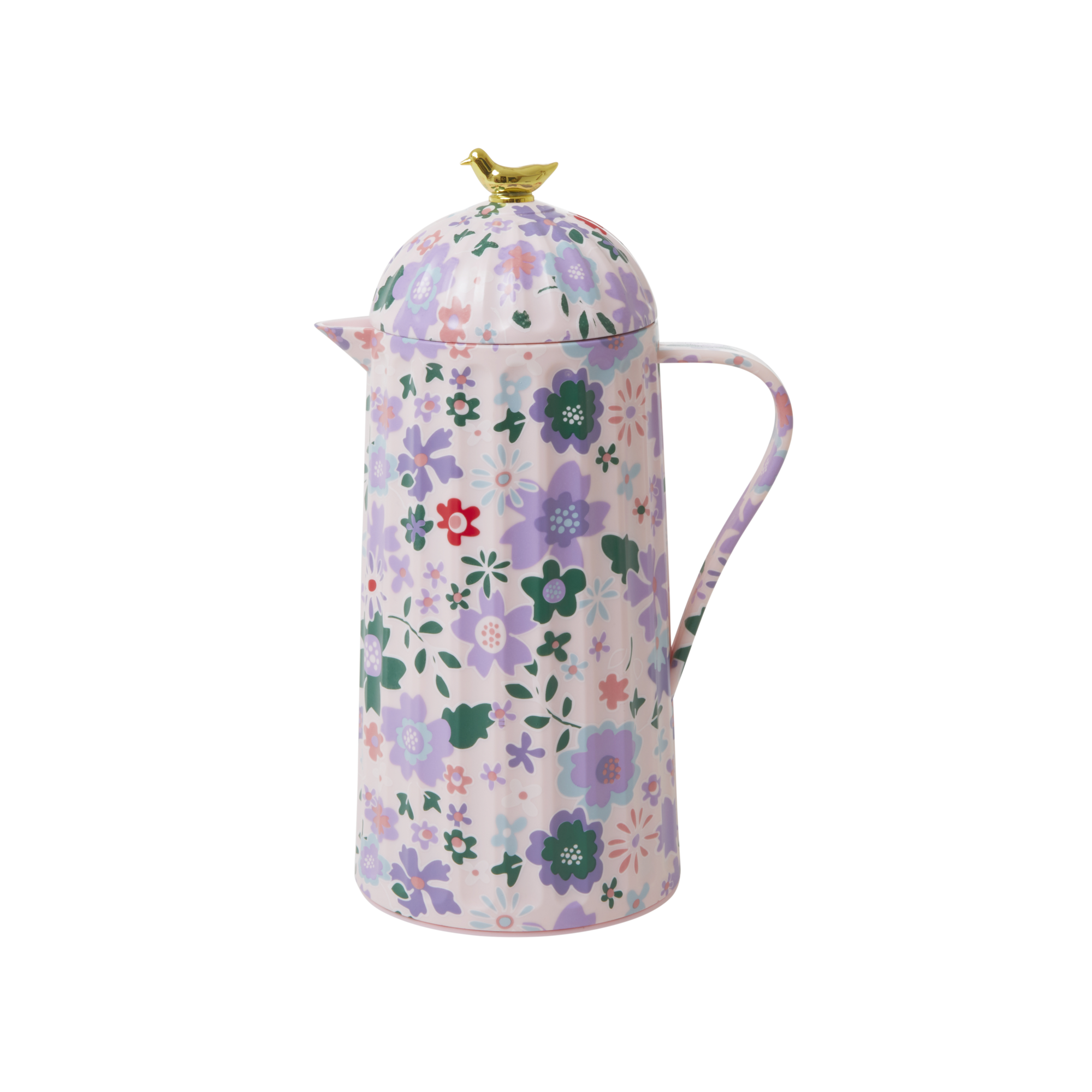 Rice - Thermo w. Gold Bird Lid - Pink Fall Floral Print