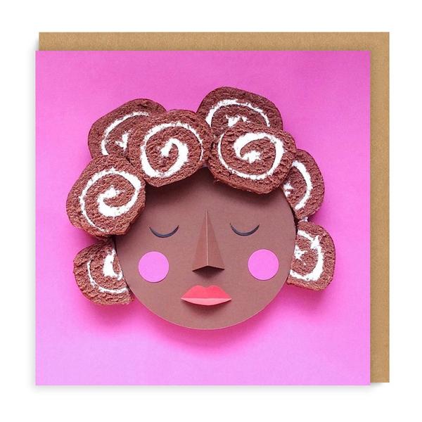 Swiss Roll Square Greeting Card