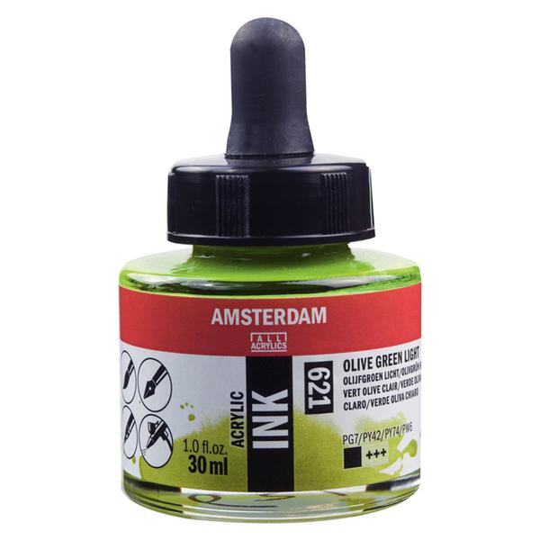 Acrylic Ink Bottle Olive Green Light 30ml
