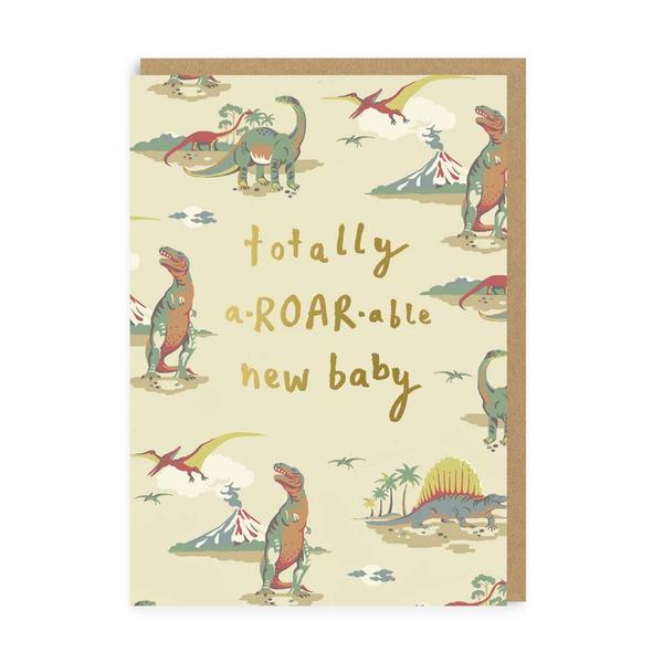 Totally A-Roar-Able New Baby Greeting Card