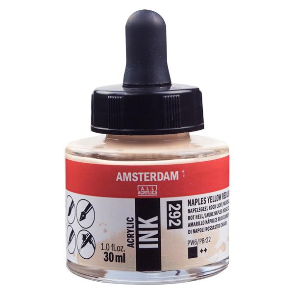Acrylic Ink Bottle Naples Yellow Red Light 30ml