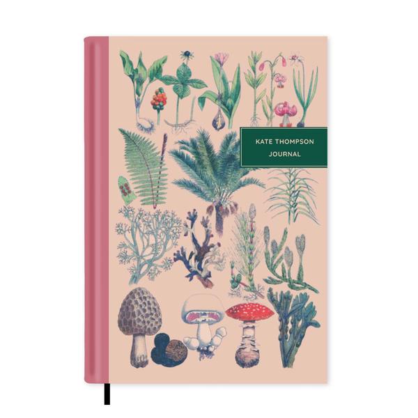 Vintage Illustrations Mushrooms Personalised Notebook A5