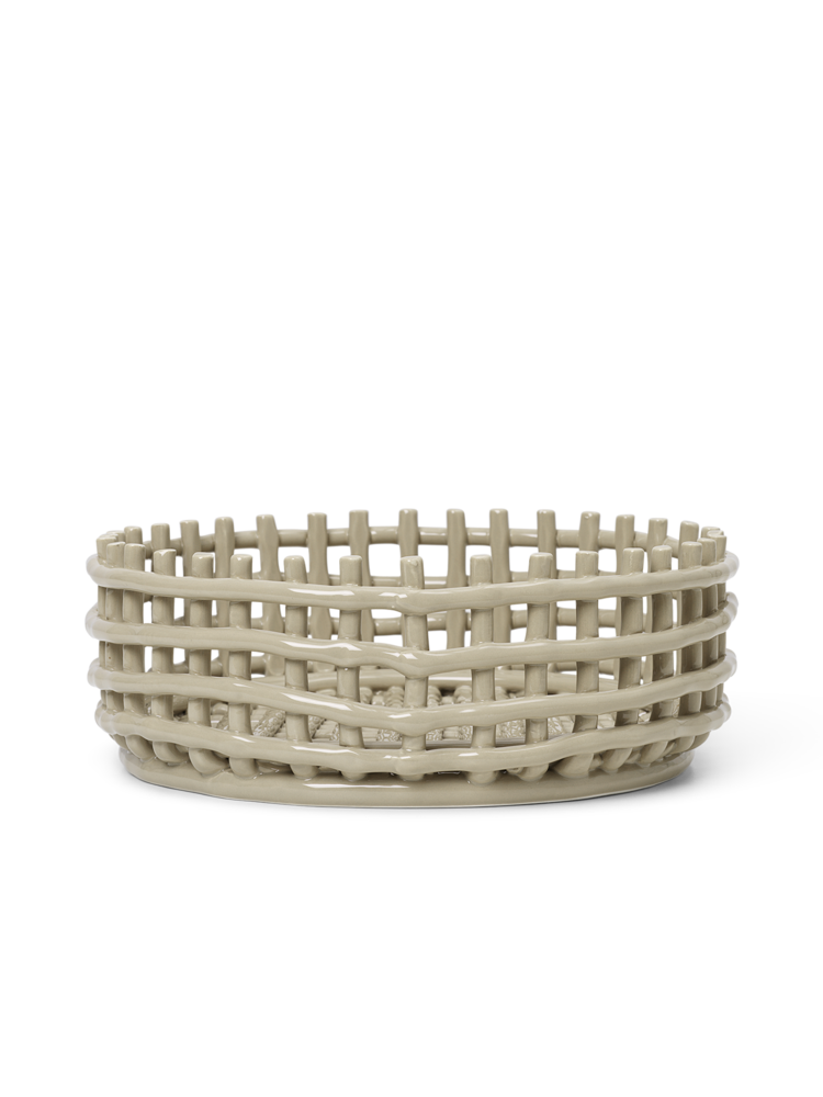 Ferm Living - Ceramic Centrepiece Basket - Cashmere (1104263775)
